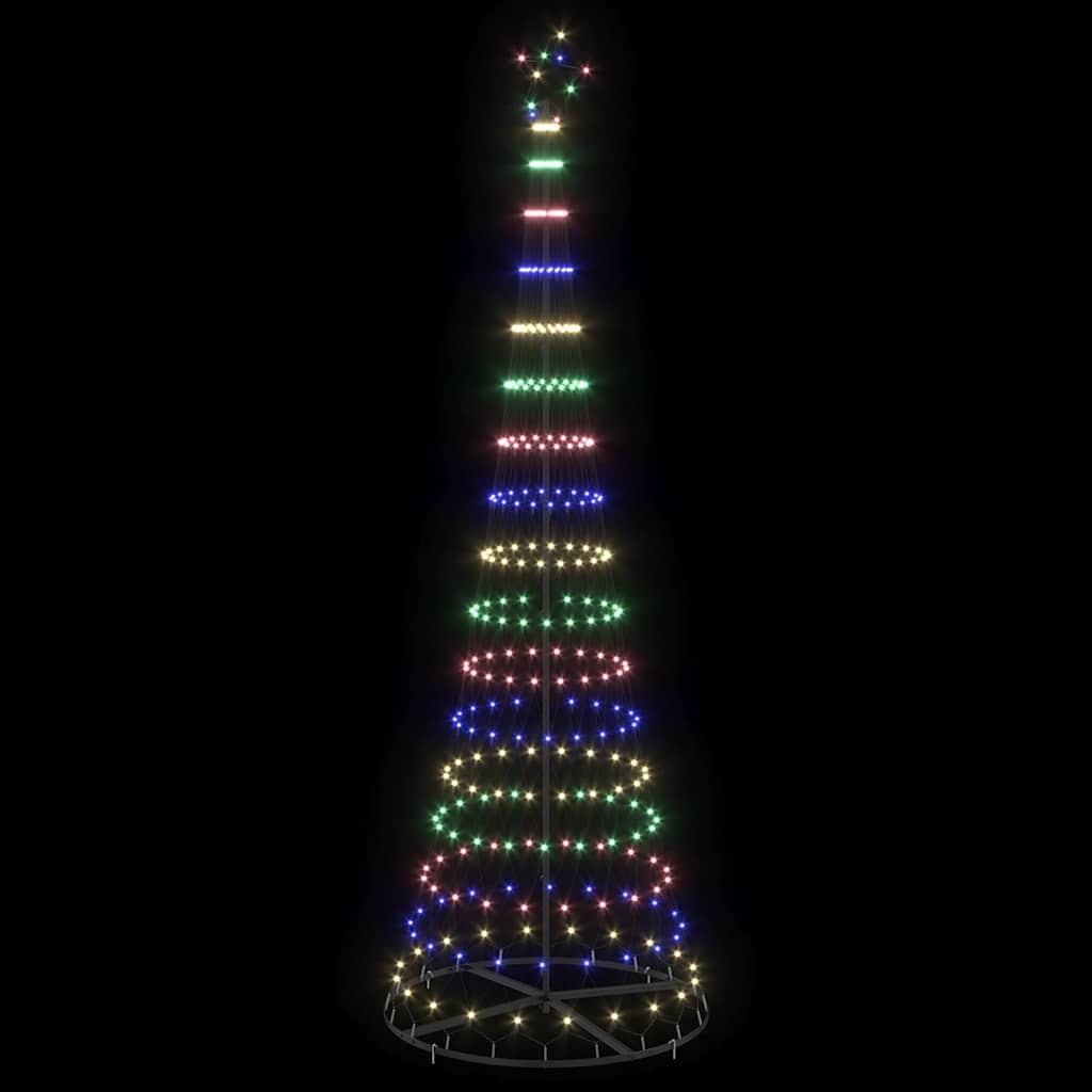 LED juletre med stativ Flerfarget 138.5 x 138.5 x 399 cm Metall