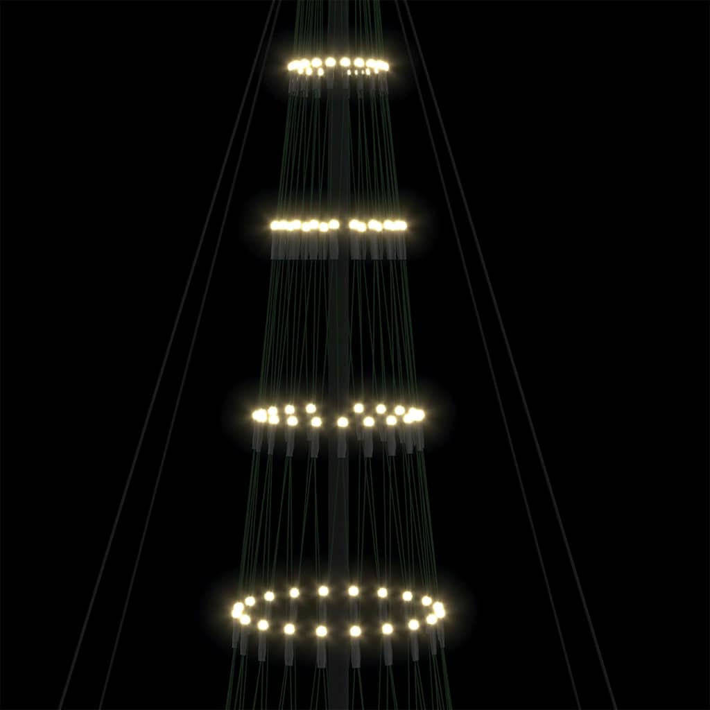 LED juletre med 550 LED Varmhvit 138.5 x 138.5 x 399 cm Metall