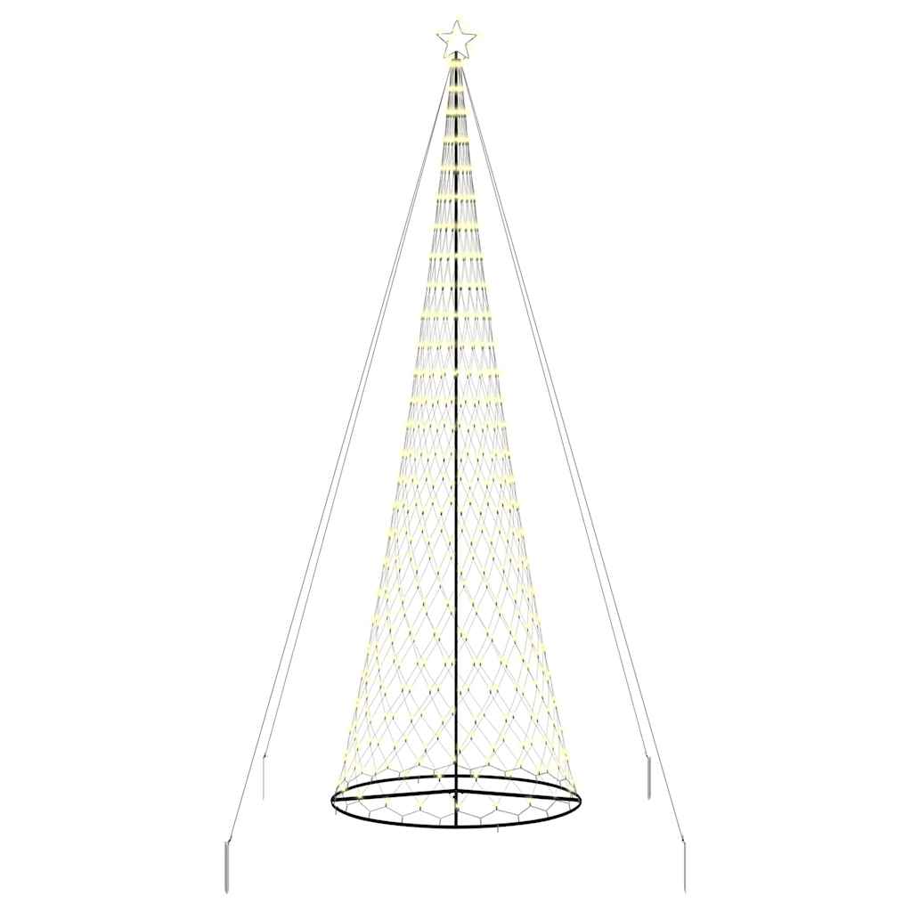 LED juletre med 550 LED Varmhvit 138.5 x 138.5 x 399 cm Metall