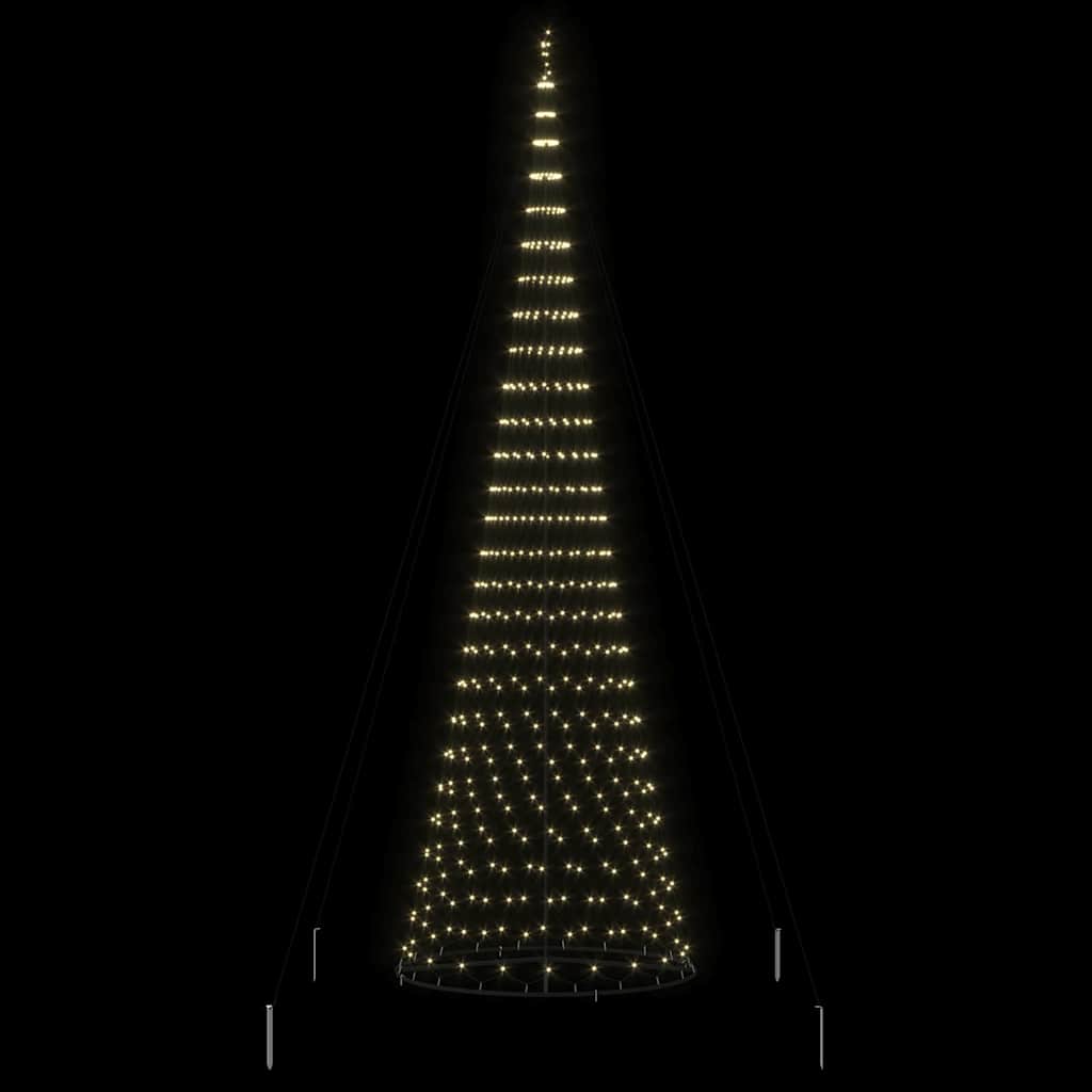 LED juletre med 550 LED Varmhvit 138.5 x 138.5 x 399 cm Metall