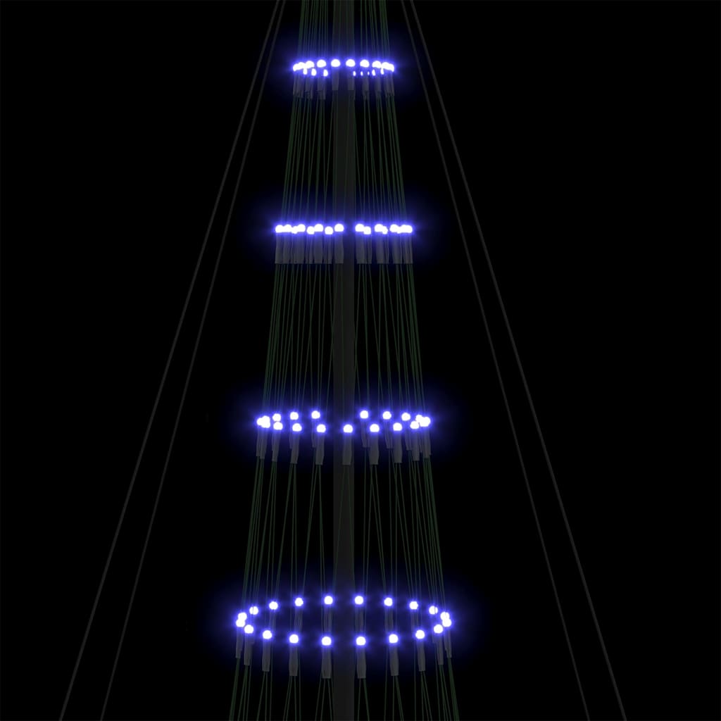 LED juletre med 550 LED Blå 138.5 x 138.5 x 399 cm Metall
