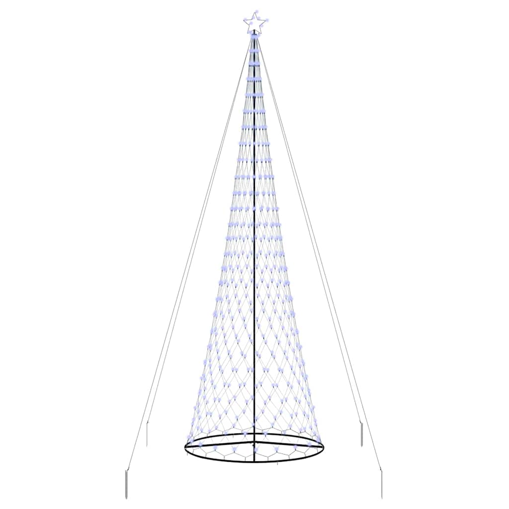 LED juletre med 550 LED Blå 138.5 x 138.5 x 399 cm Metall