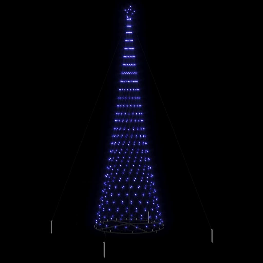 LED juletre med 550 LED Blå 138.5 x 138.5 x 399 cm Metall