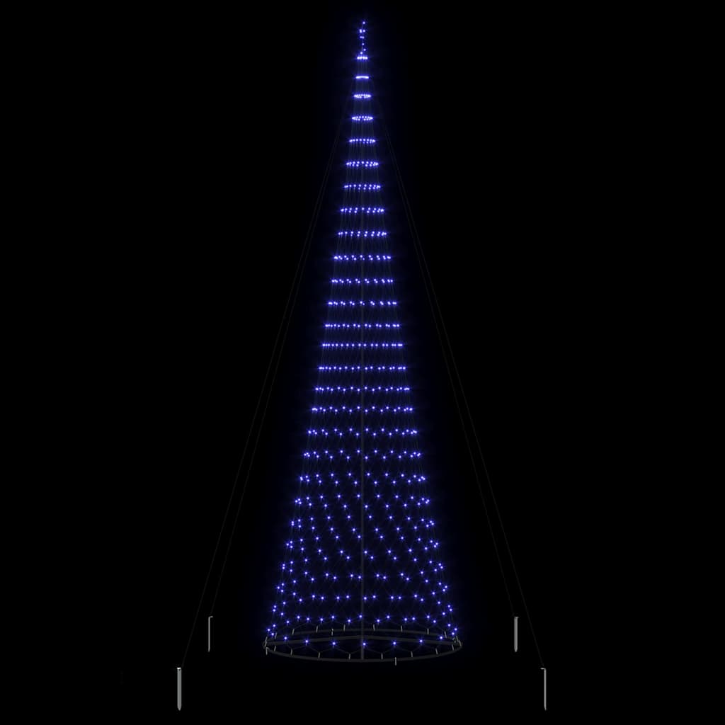 LED juletre med 550 LED Blå 138.5 x 138.5 x 399 cm Metall