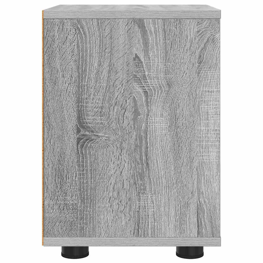 Nattbord 2 pcs Grå Sonoma 30,5 x 30 x 43 cm Konstruert tre