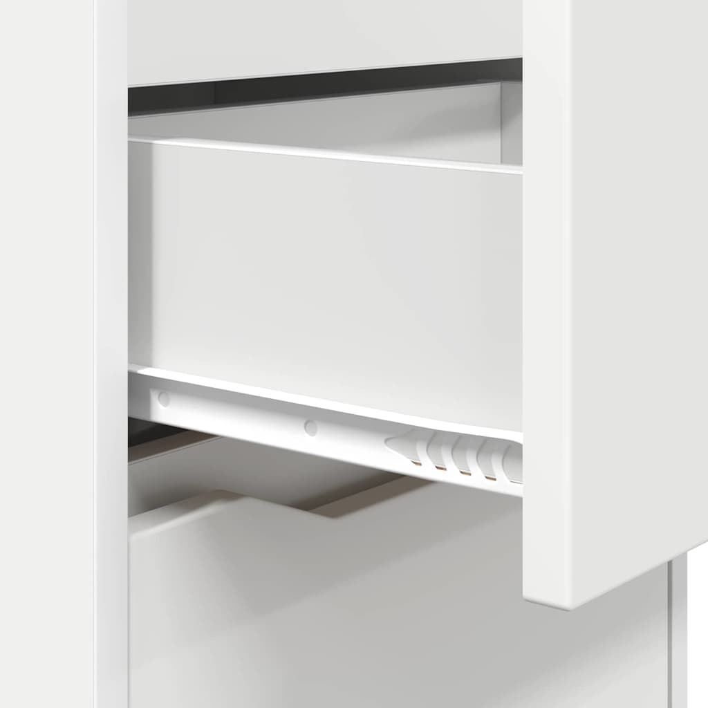 Nattbord med skuff 2 pcs Hvit 40 x 30 x 467 cm Konstruert tre