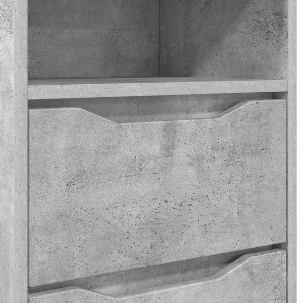 Nattbord med skuff Betonggrå 40 x 30 x 467 cm Konstruert tre