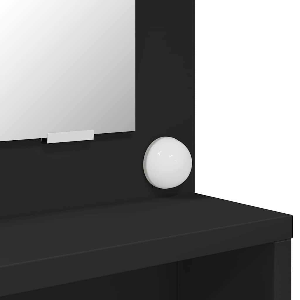 Soverom sminkebord Svart 80 x 39,6 x 135 cm Konstruert tre