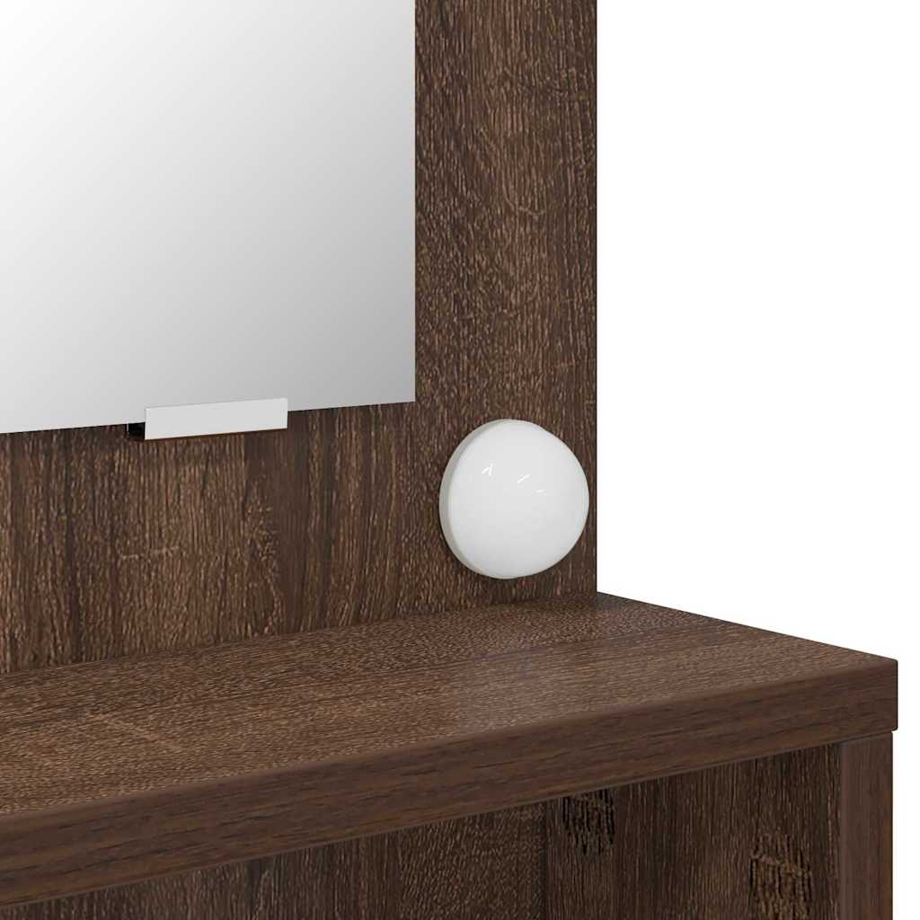 Soverom sminkebord Brun Eik 80 x 39,6 x 135 cm Konstruert tre