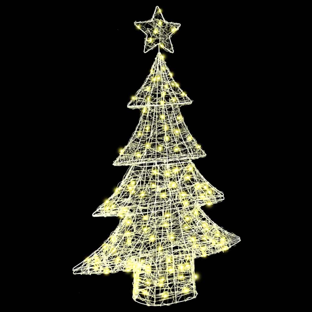 Juletre med 100 LED Varmhvit 120 cm Akryl