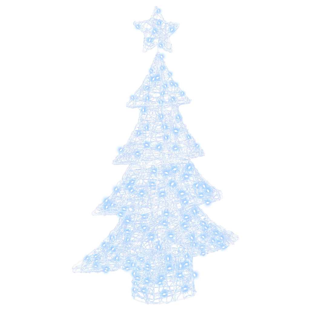 Juletre med 100 LED Kaldhvit 120 cm Akryl