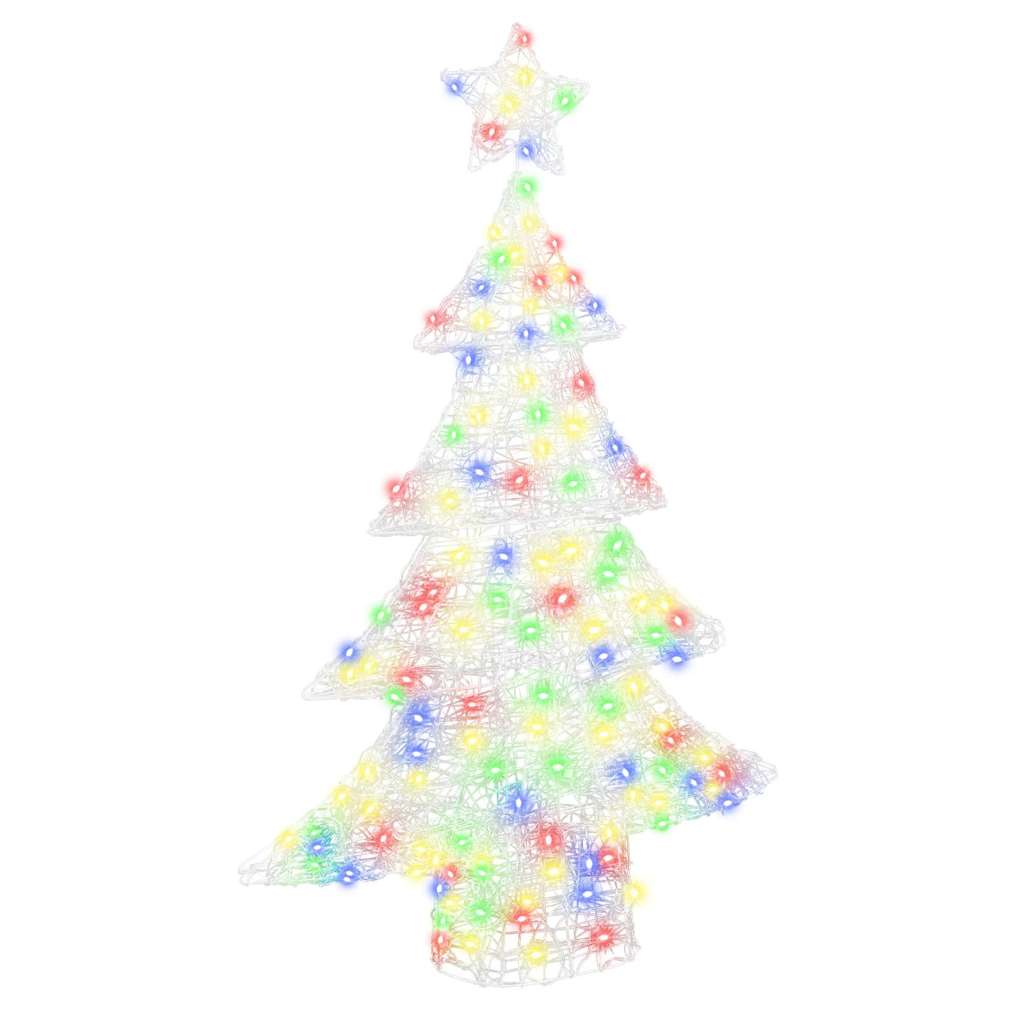 Juletre med 100 LED Flerfarget 120 cm Akryl