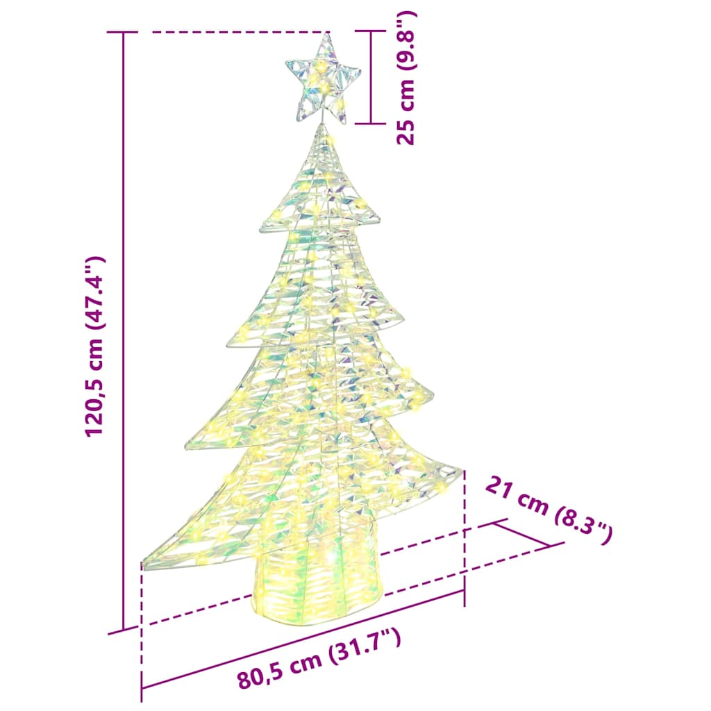 Juletre med 120 LED Varmhvit 120 cm PET