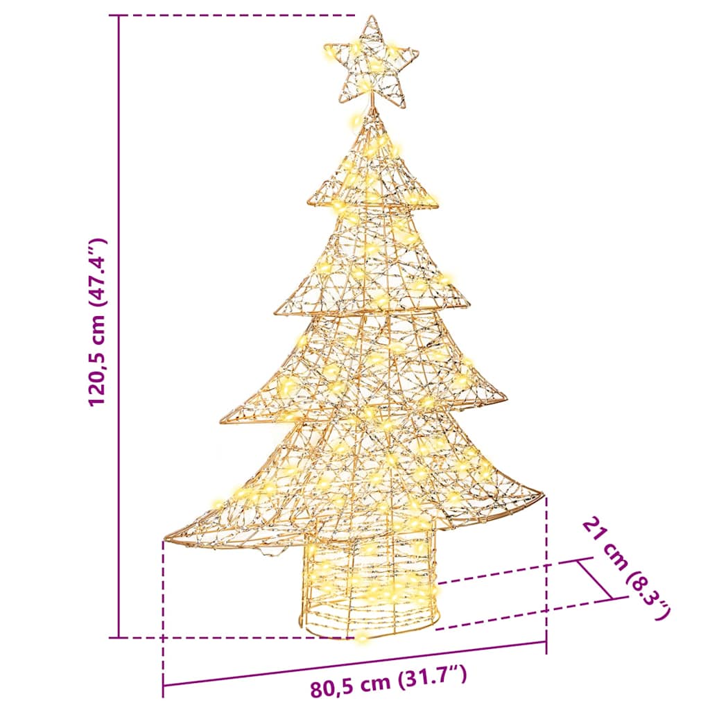 Juletre med 120 LED Varmhvit 120 cm PET