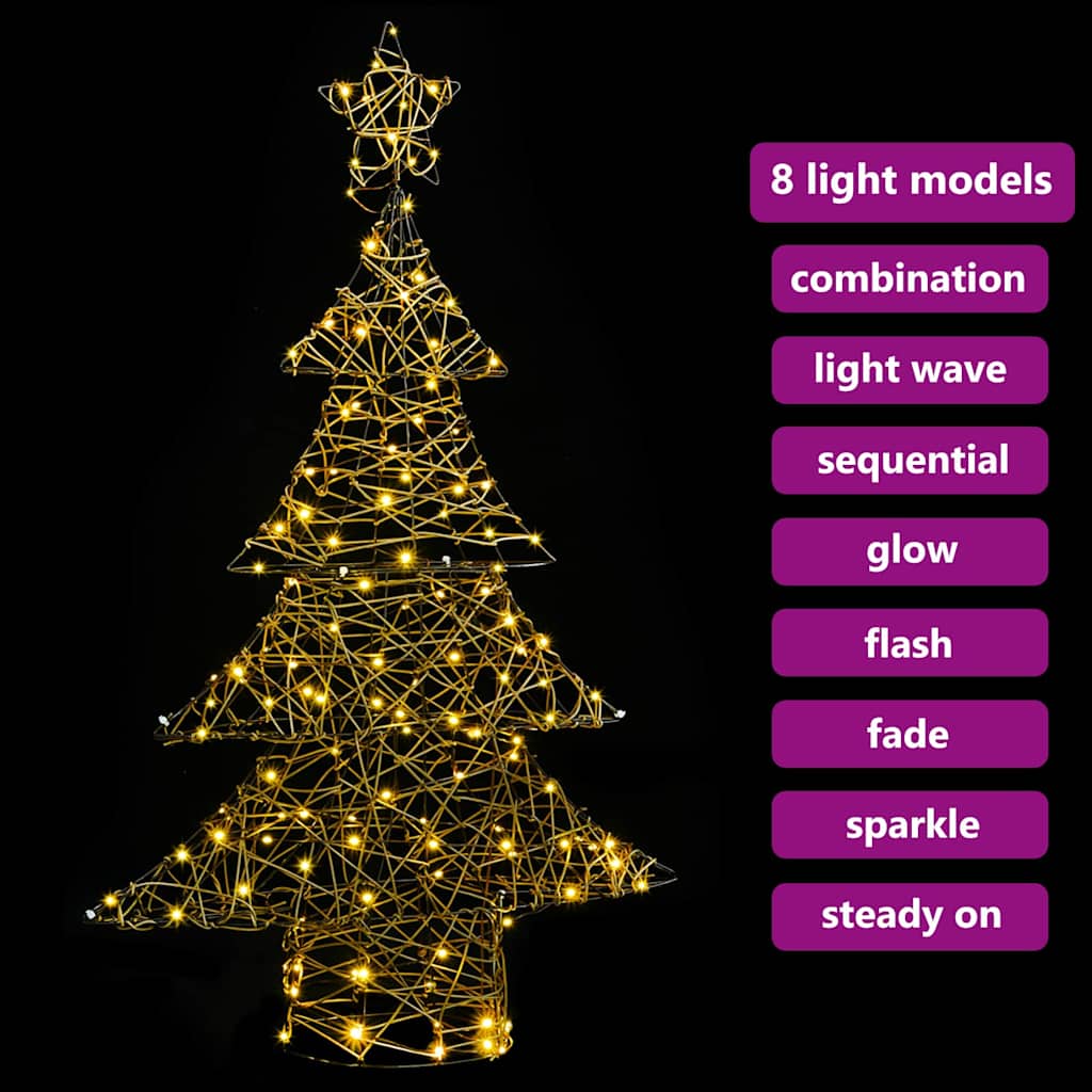 Juletre med 120 LED Varmhvit 120 cm Rotting