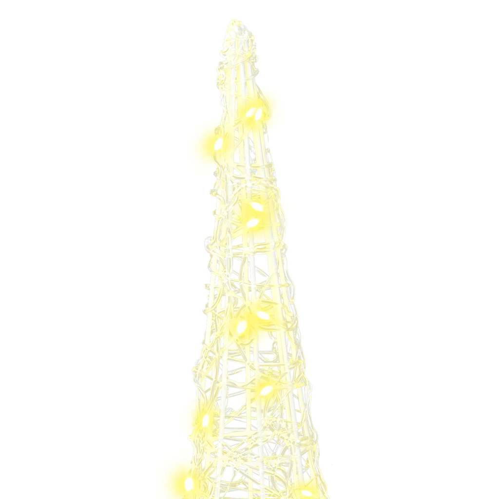 Juletre med 90 LED 3 pcs Varmhvit 40 cm 60 cm 80 cm Akryl