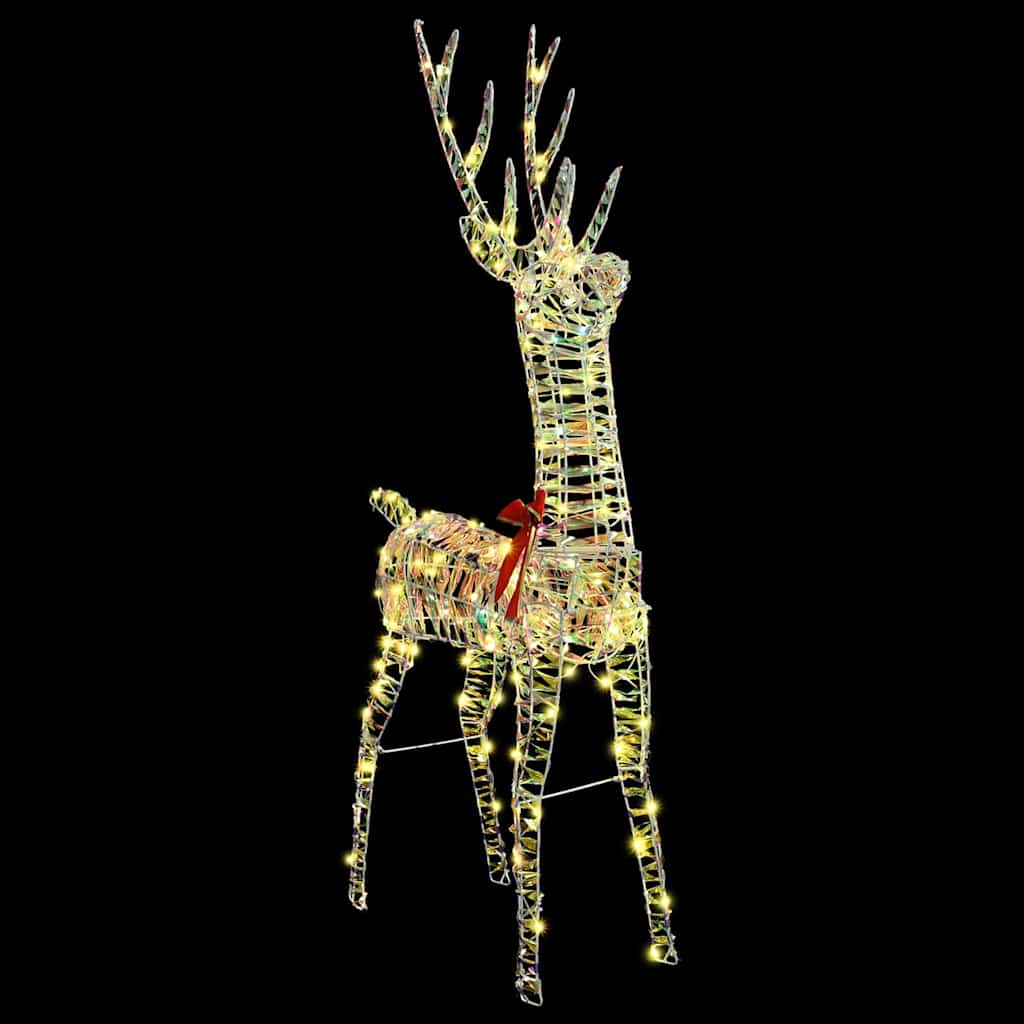 3D reinsdyr Varmhvit 128 cm PET