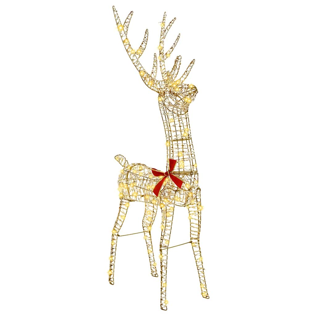 3D reinsdyr Varmhvit 128 cm PET