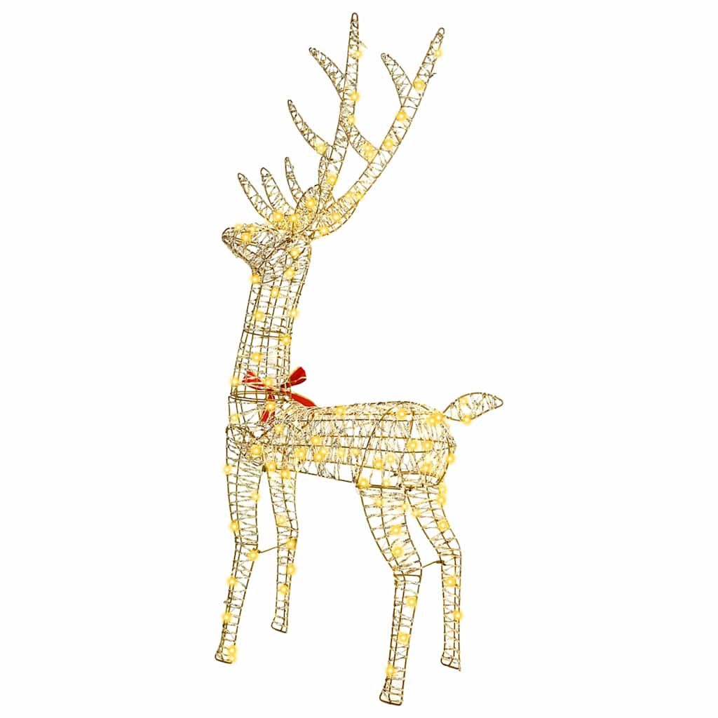 3D reinsdyr Varmhvit 128 cm PET