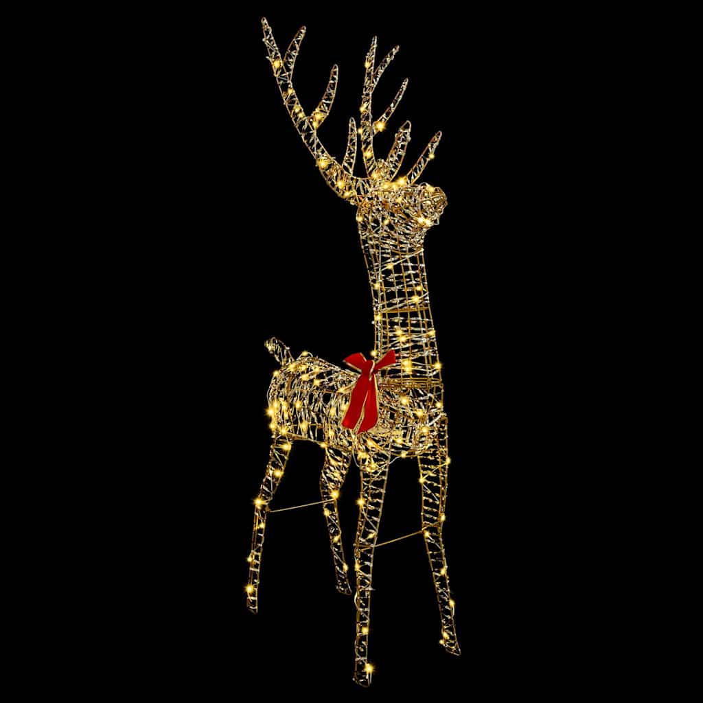 3D reinsdyr Varmhvit 128 cm PET
