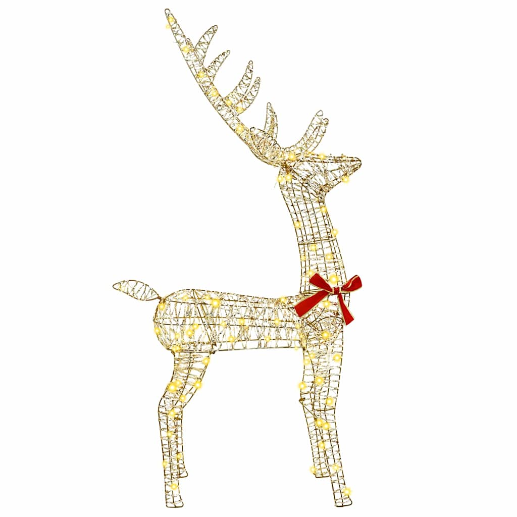 3D reinsdyr Varmhvit 128 cm PET