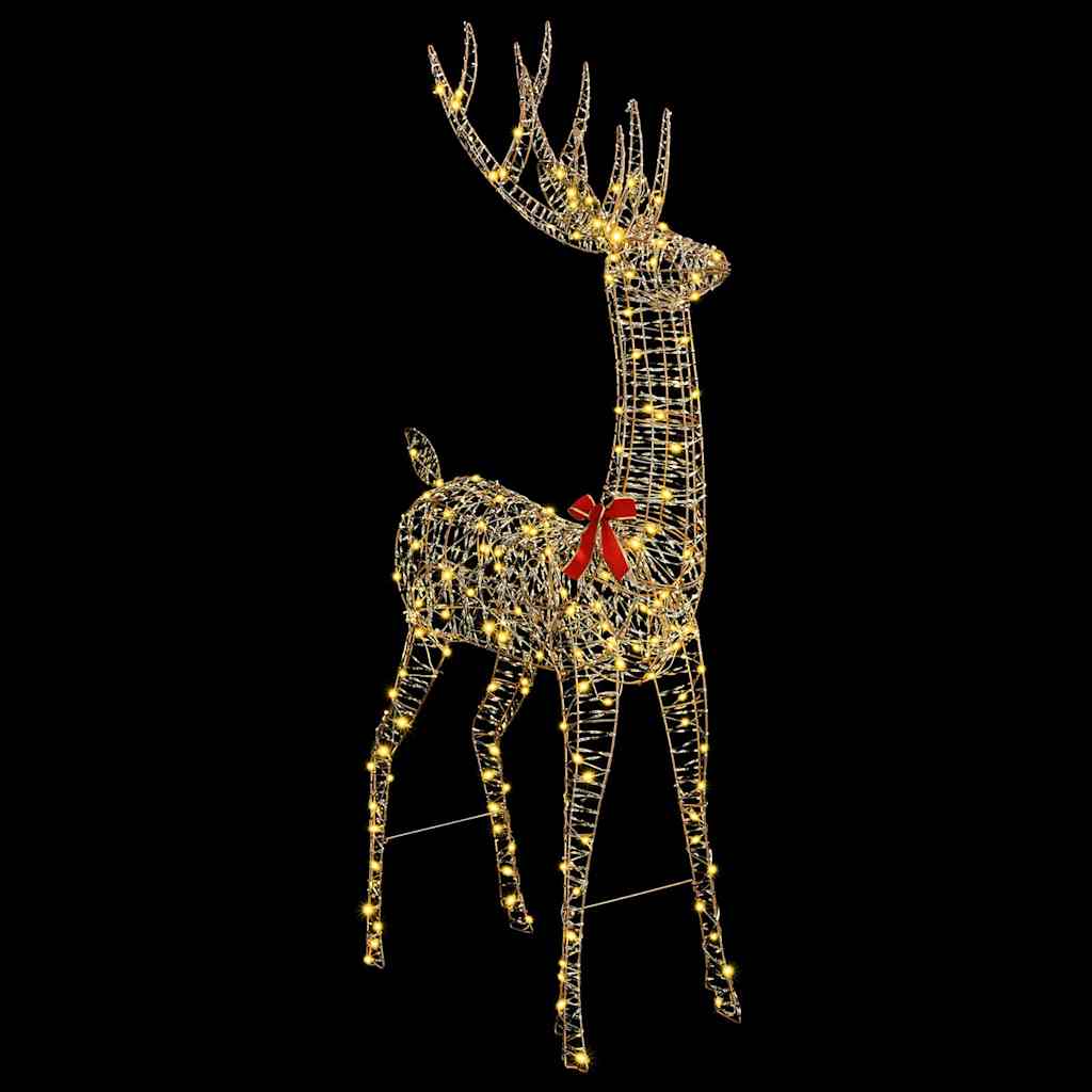 3D reinsdyr Varmhvit 180 cm PET