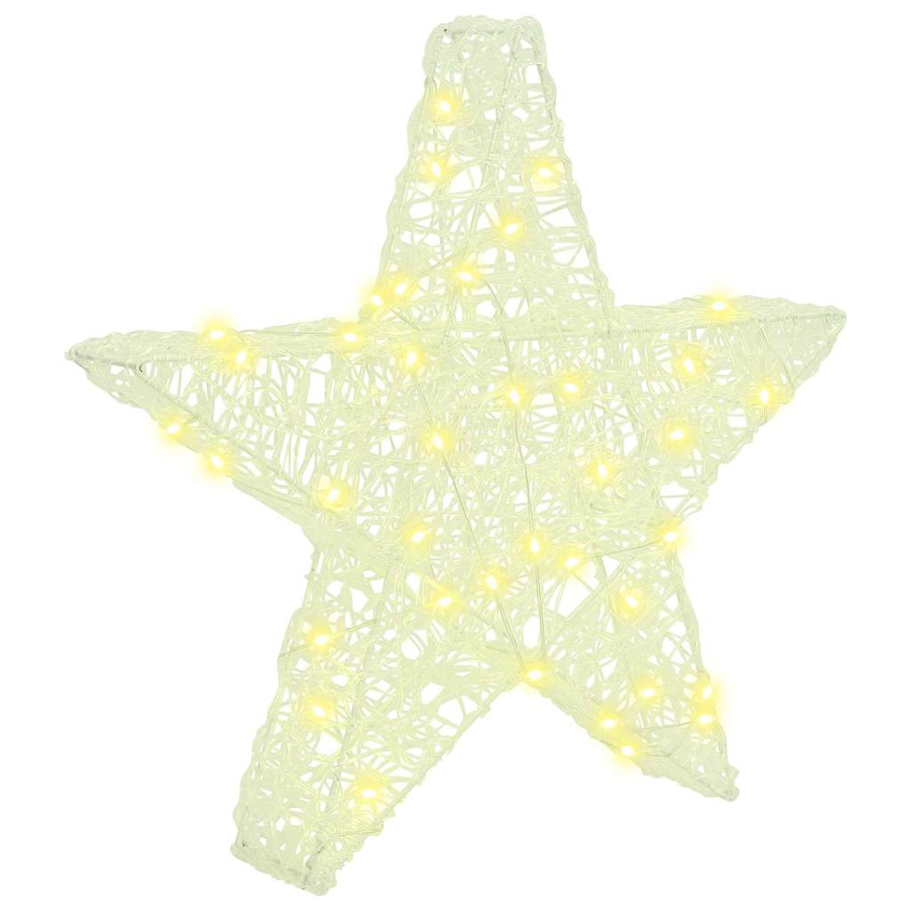 3D Stjerne med 50 LED Varmhvit 55 x 53,5 x 10 cm Akryl