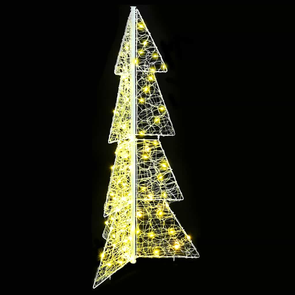Juletre med 100 LED Varmhvit 120 cm Akryl