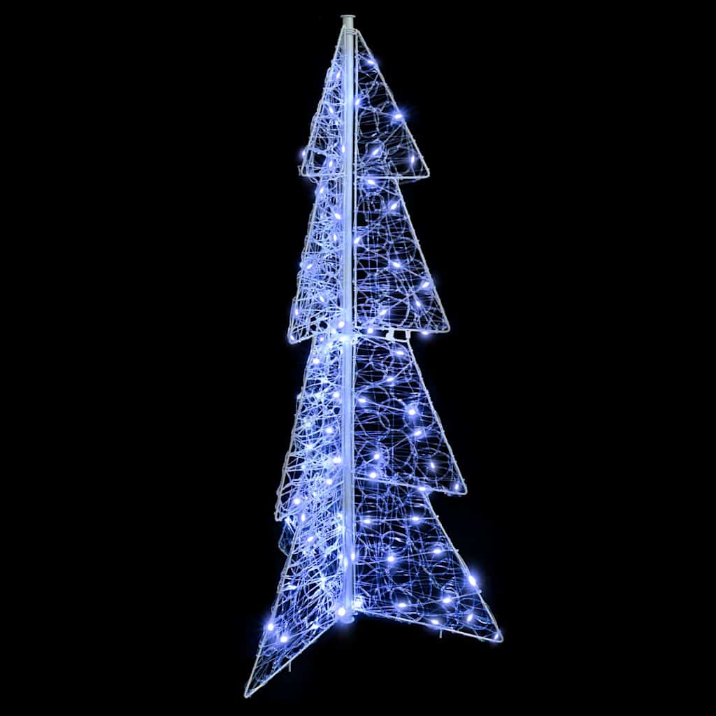 Juletre med 100 LED Kald Hvit 120 cm Akryl