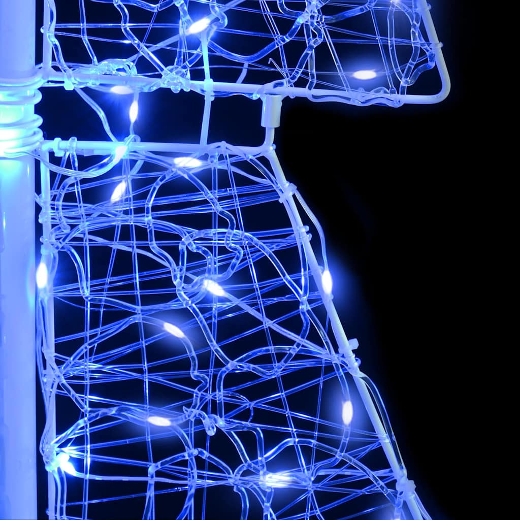 Juletre med 100 LED Blå 120 cm Akryl