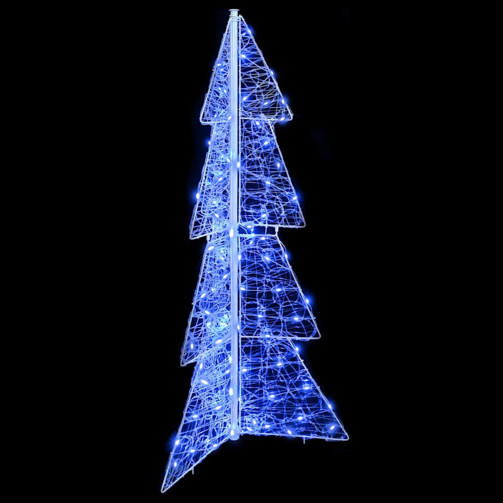 Juletre med 100 LED Blå 120 cm Akryl