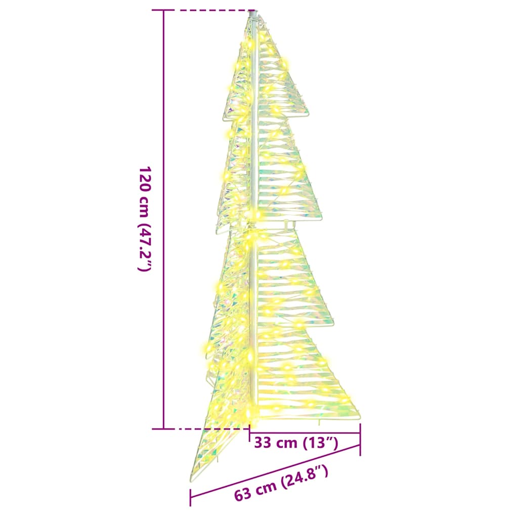 Juletre med 100 LED Varmhvit 120 cm PET