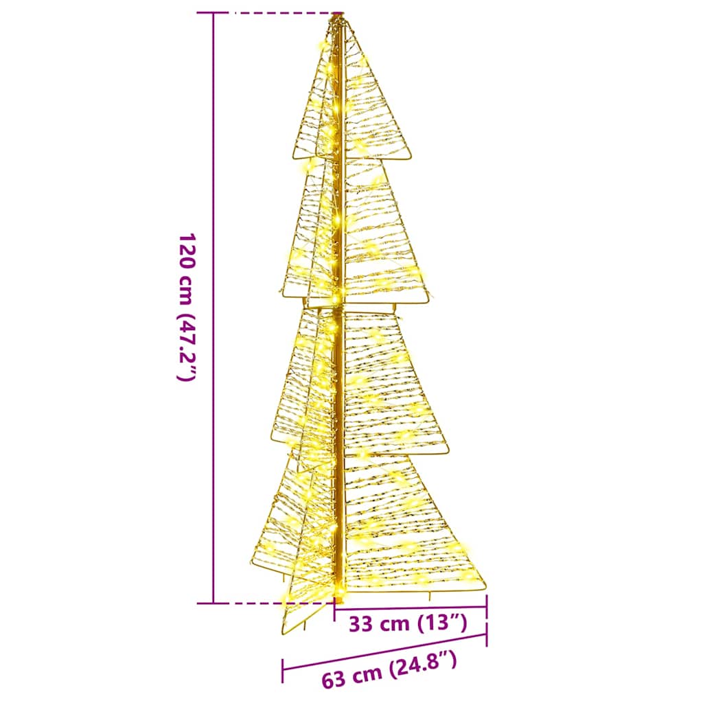 Juletre med 100 LED Varmhvit 120 cm PET