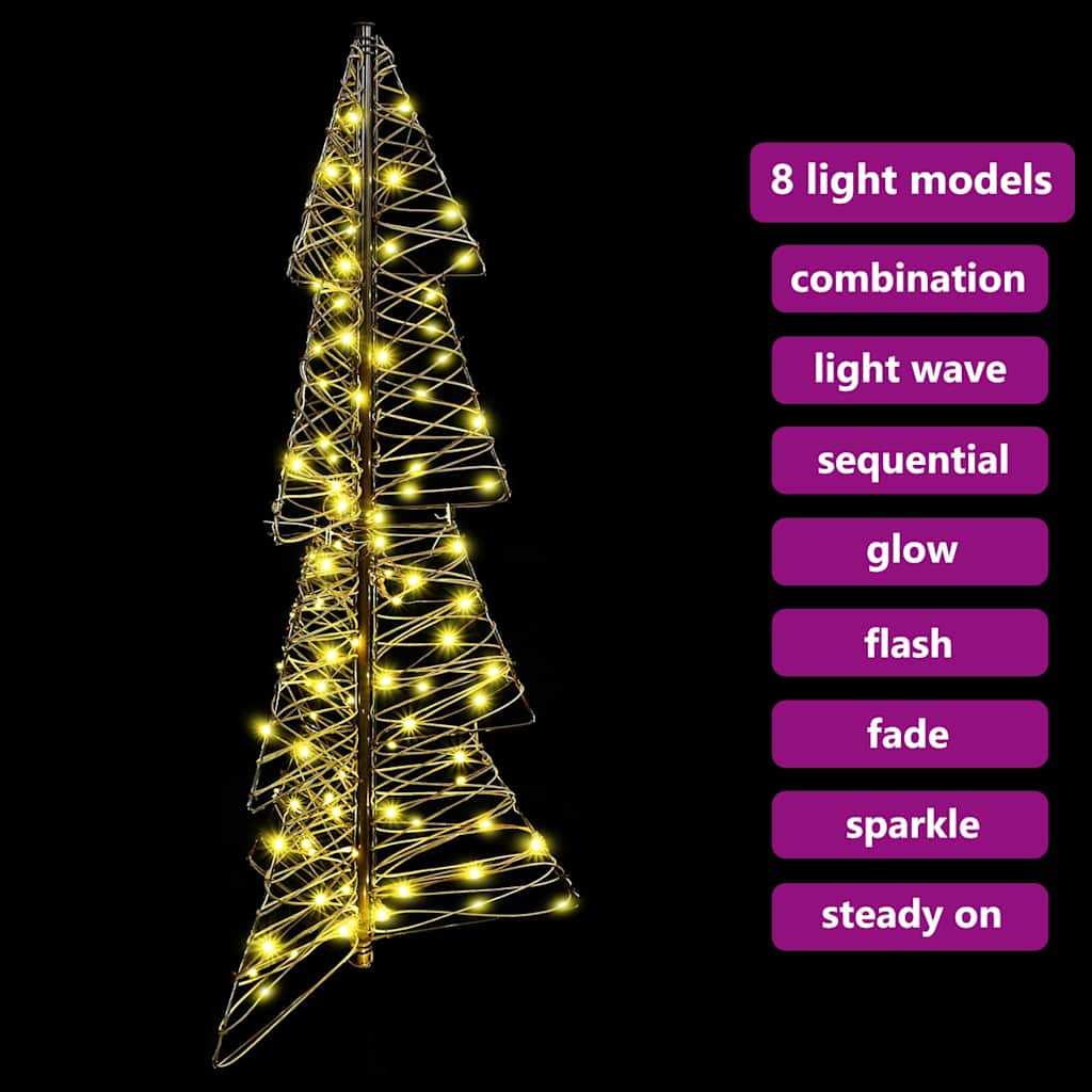 Juletre med 100 LED Varmhvit 120 cm Rotting