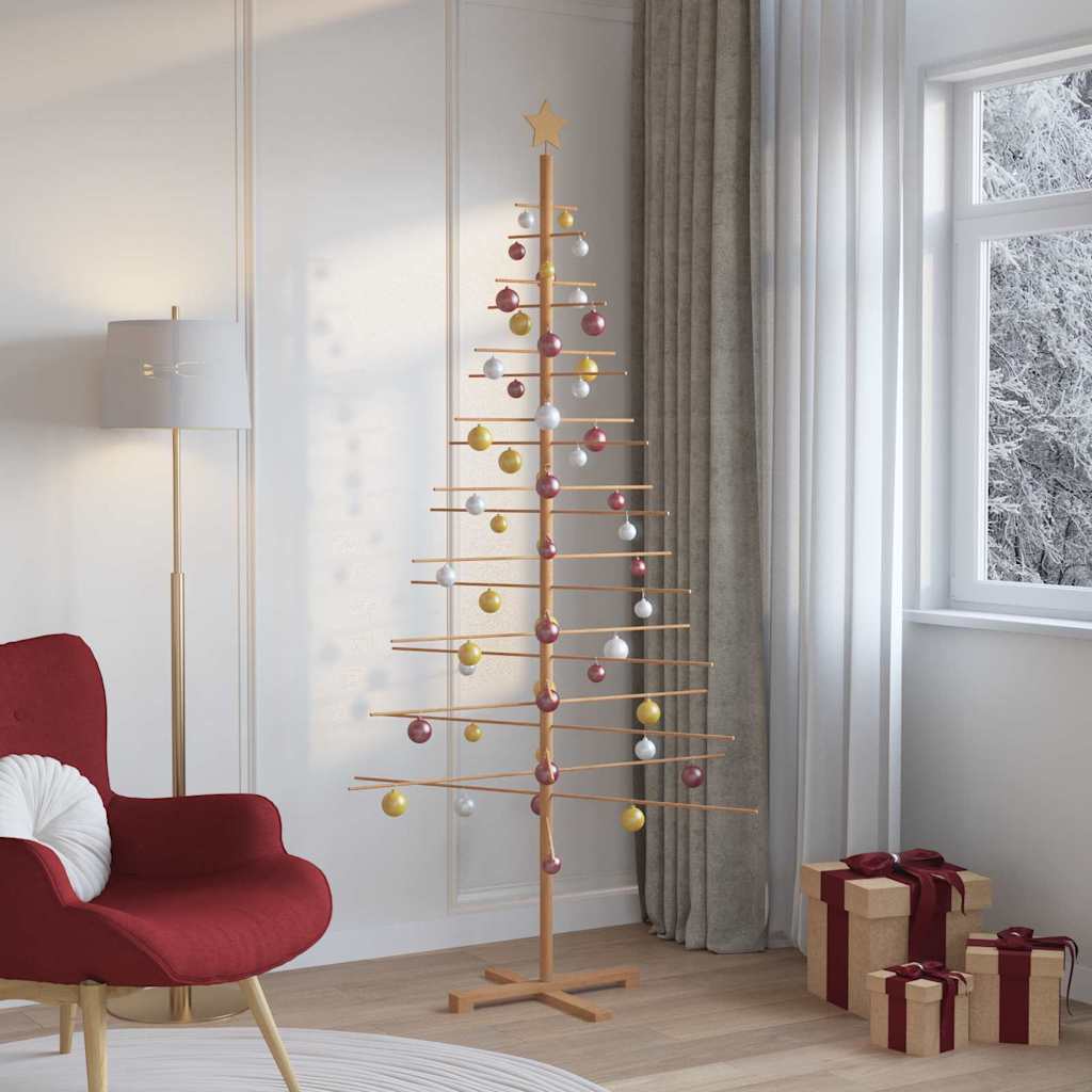 Trekjuletrær med stativ Brun 210 cm Bambus