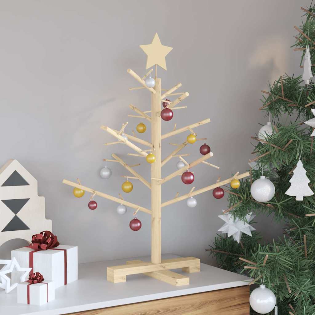Trekjuletrær med stativ Naturlig 75 cm Heltre furu