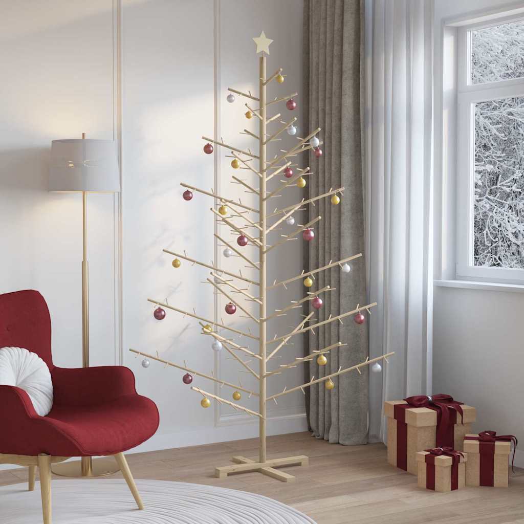 Trekjuletrær med stativ Naturlig 210 cm Heltre furu