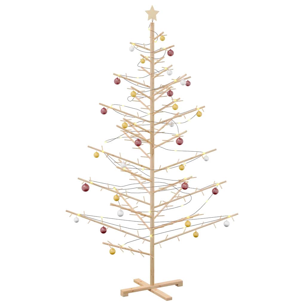 Trekjuletrær med stativ Naturlig 210 cm Heltre furu