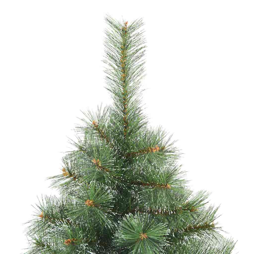 Moderne Kunstig Hengslet Juletre Snø Flocket Hvit 240 cm