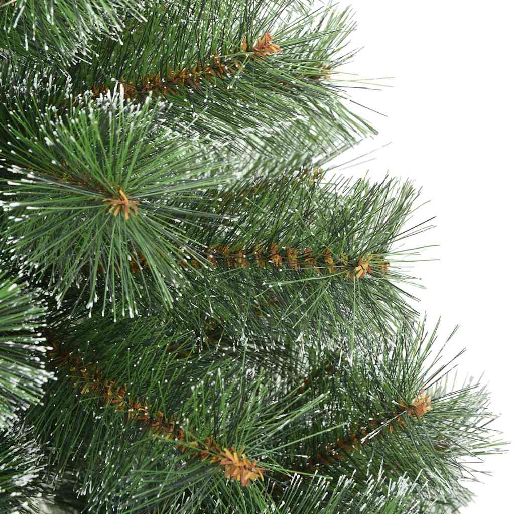 Moderne Kunstig Hengslet Juletre Snø Flocket Hvit 240 cm
