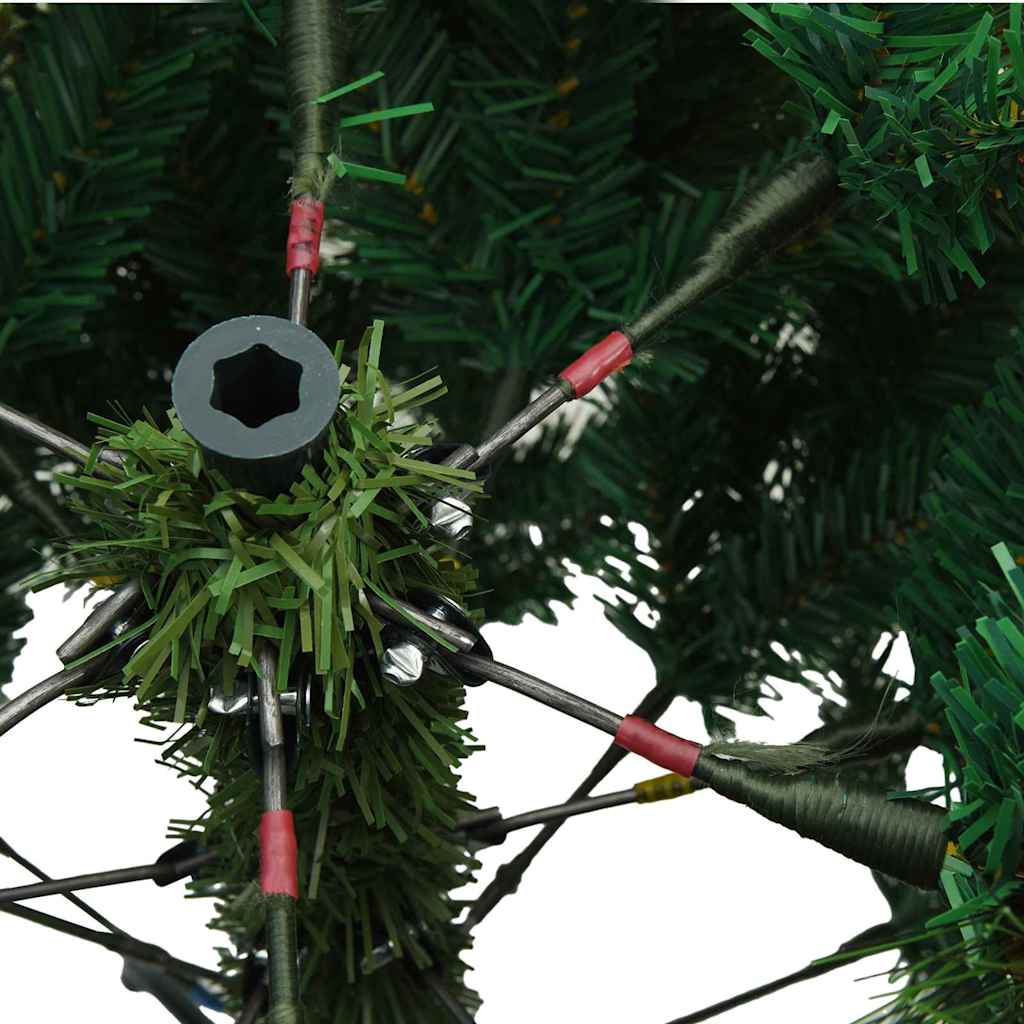 Moderne Kunstig Hengslet Juletre Snø Flocket Hvit 240 cm