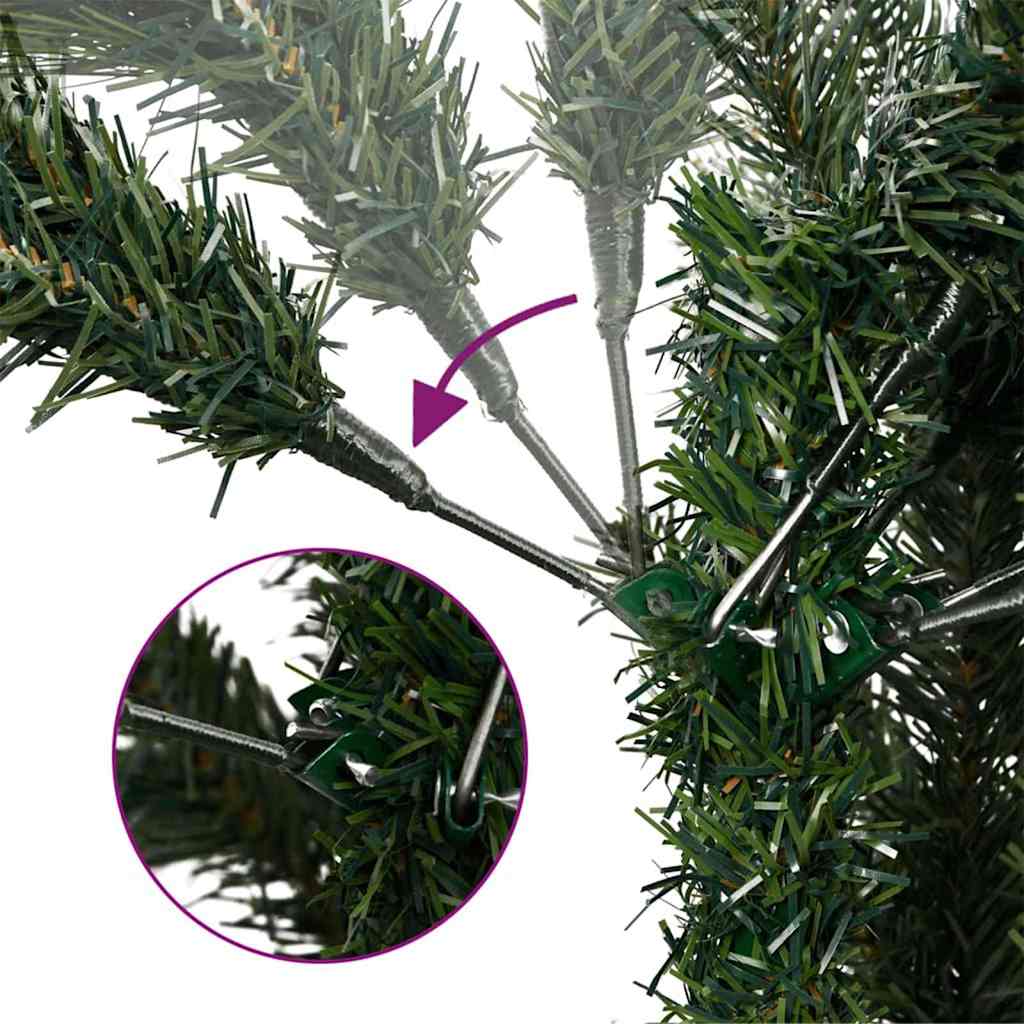 Moderne Kunstig Hengslet Juletre Snø Flocket Hvit 240 cm
