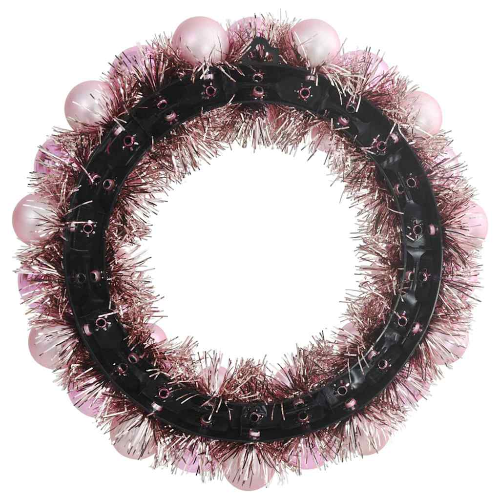 Julekulen Kransene 2 pcs Rosa 33 x 33 x 7 cm Polystyren