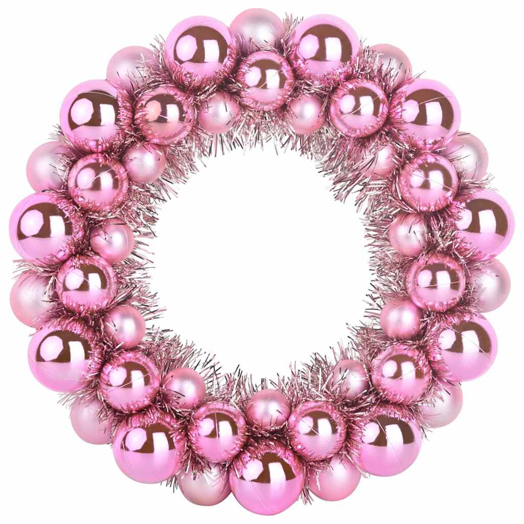 Julekulen Kransene 2 pcs Rosa 33 x 33 x 7 cm Polystyren