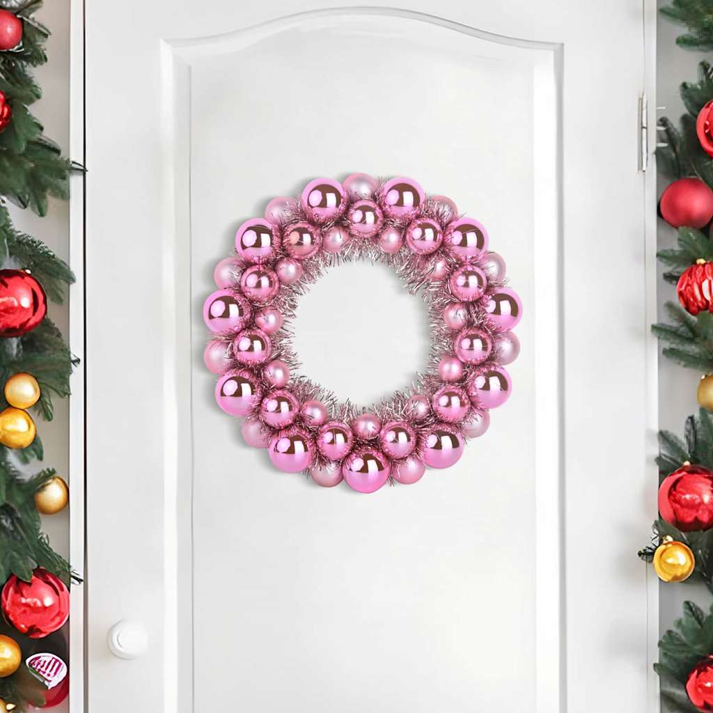 Julekulen Kransene 2 pcs Rosa 33 x 33 x 7 cm Polystyren