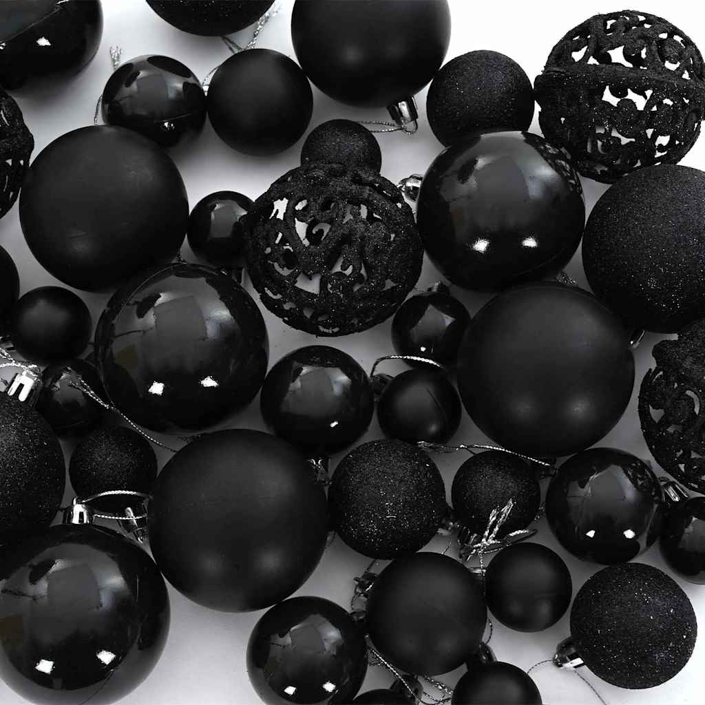 Julekule Sett med 150 LED 61 pcs Svart Plast