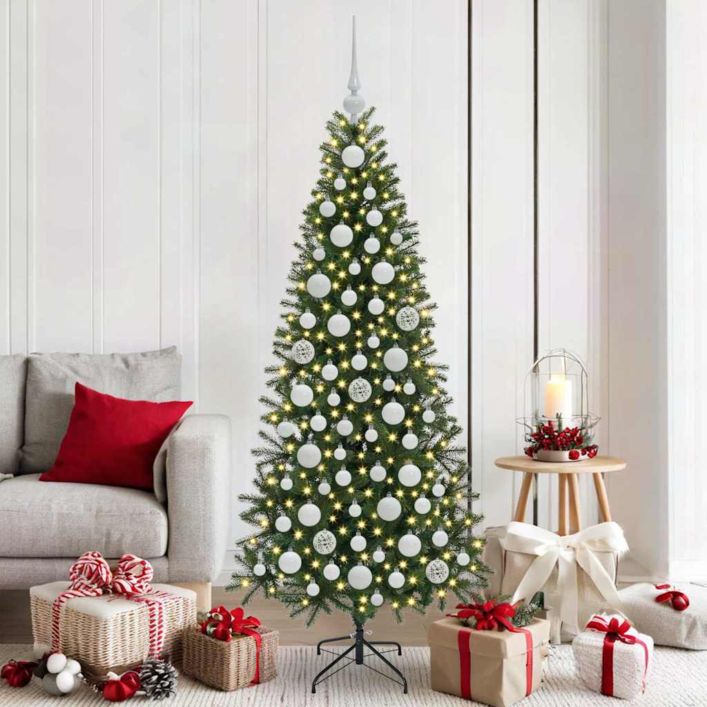 Julekule Sett med 300 LED 120 pcs Hvit Plast