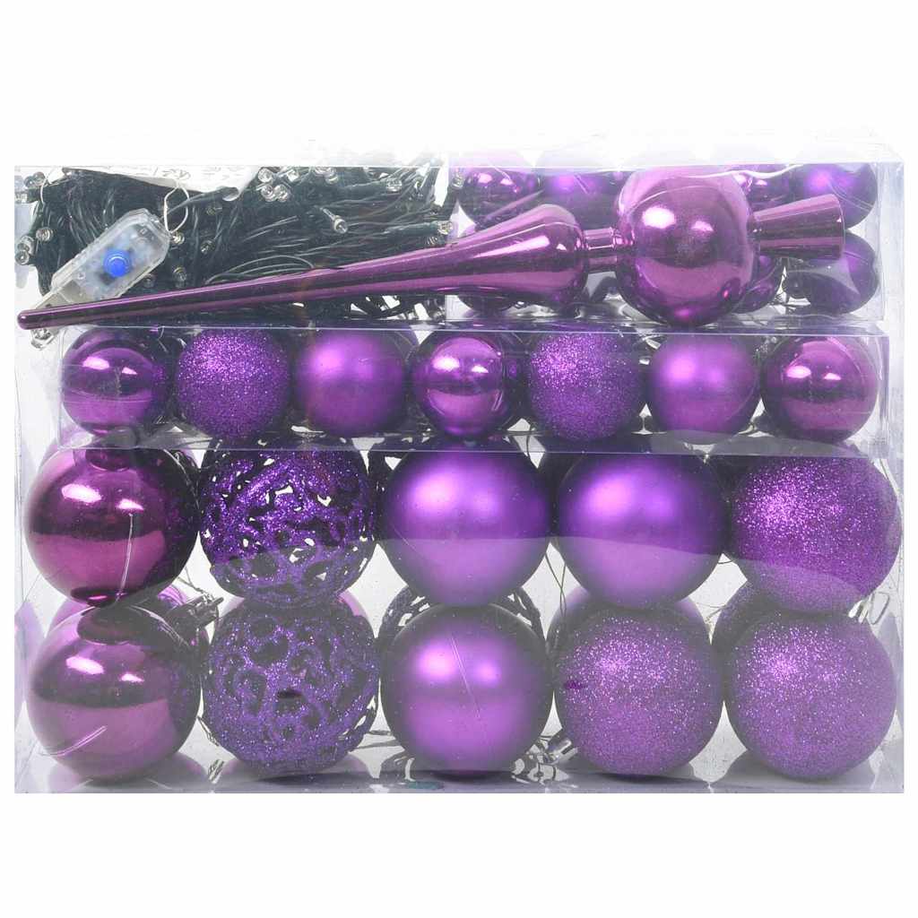 Julekule Sett med 150 LED 61 pcs Syrin Plast