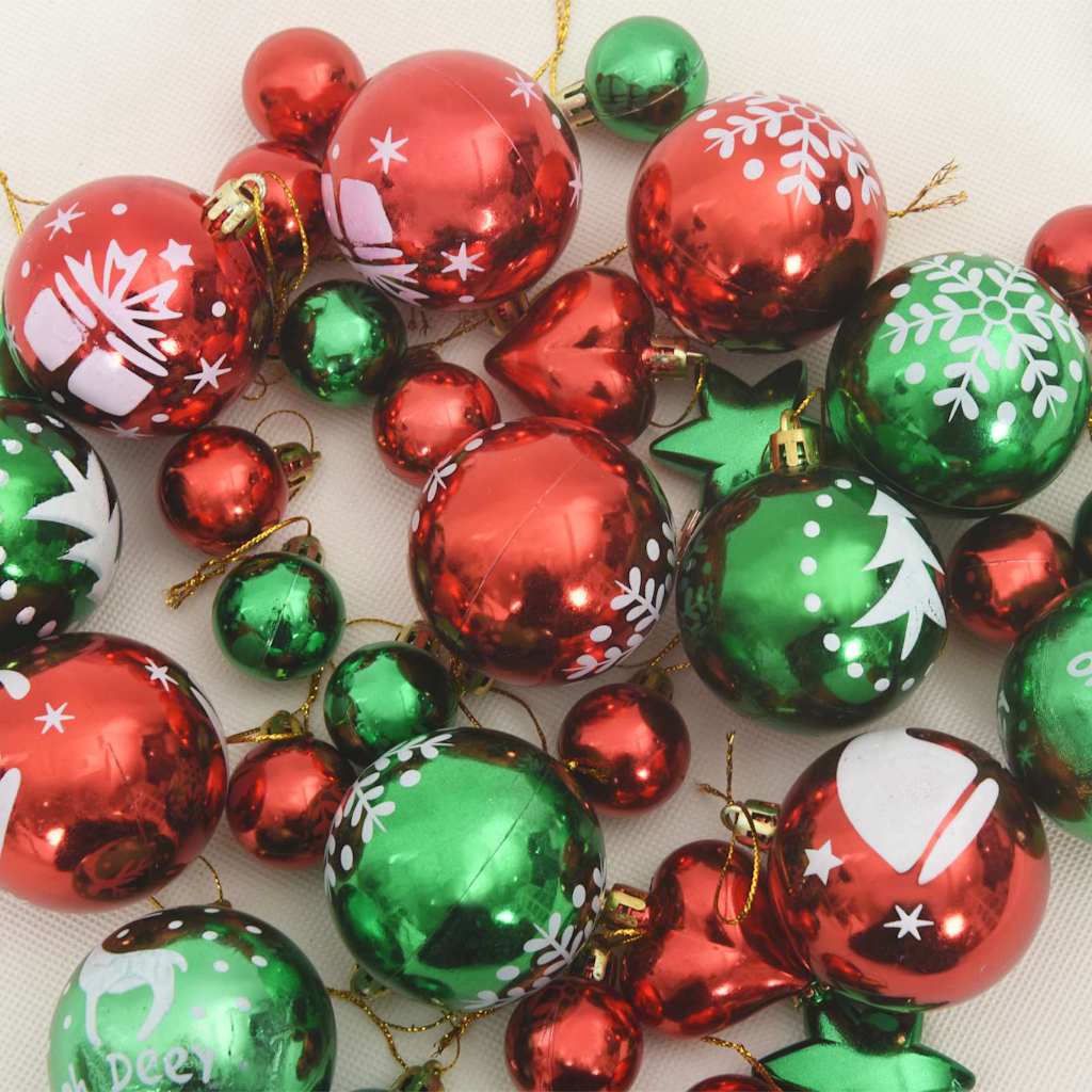 Julekule Sett 40 pcs Rød og grønn