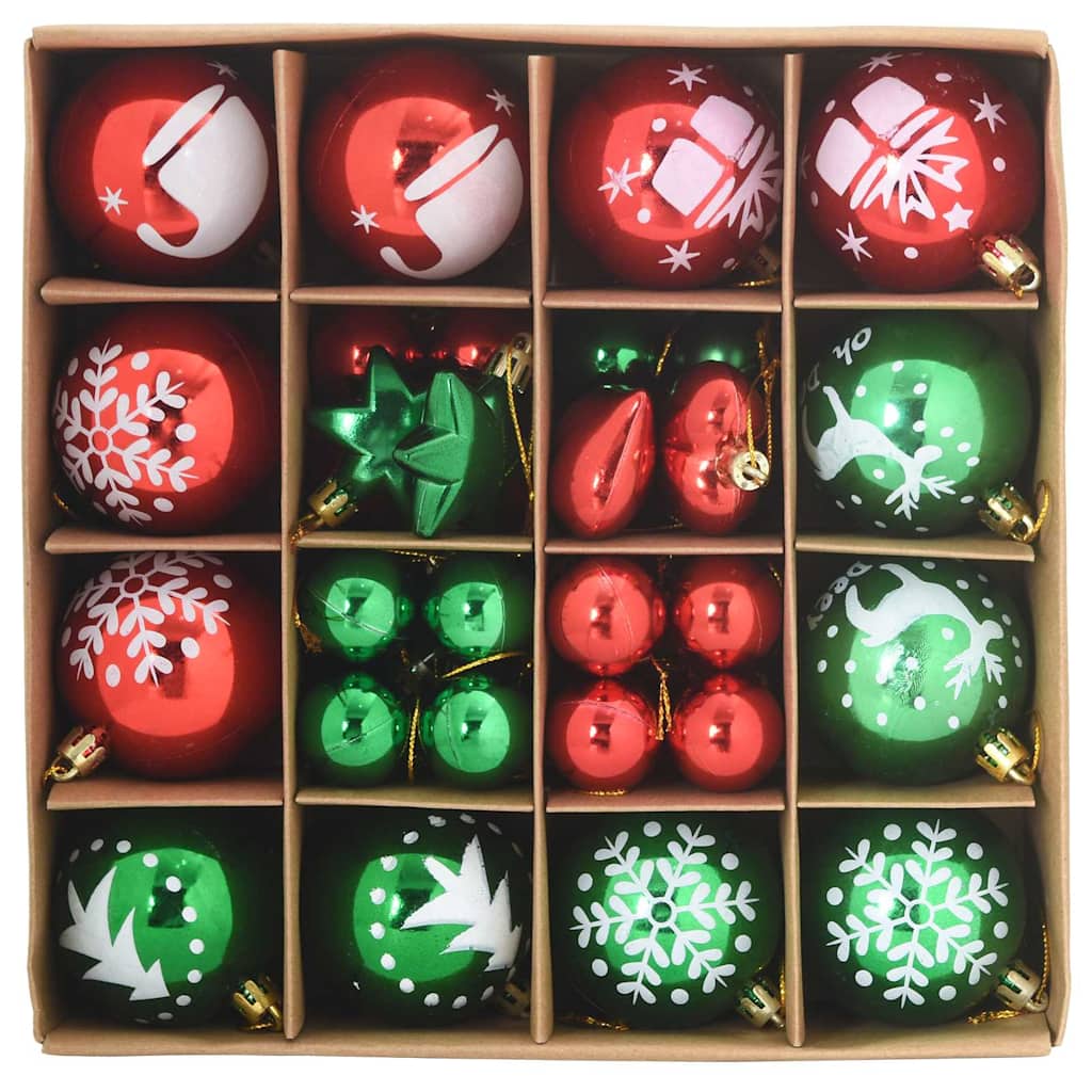 Julekule Sett 40 pcs Rød og grønn